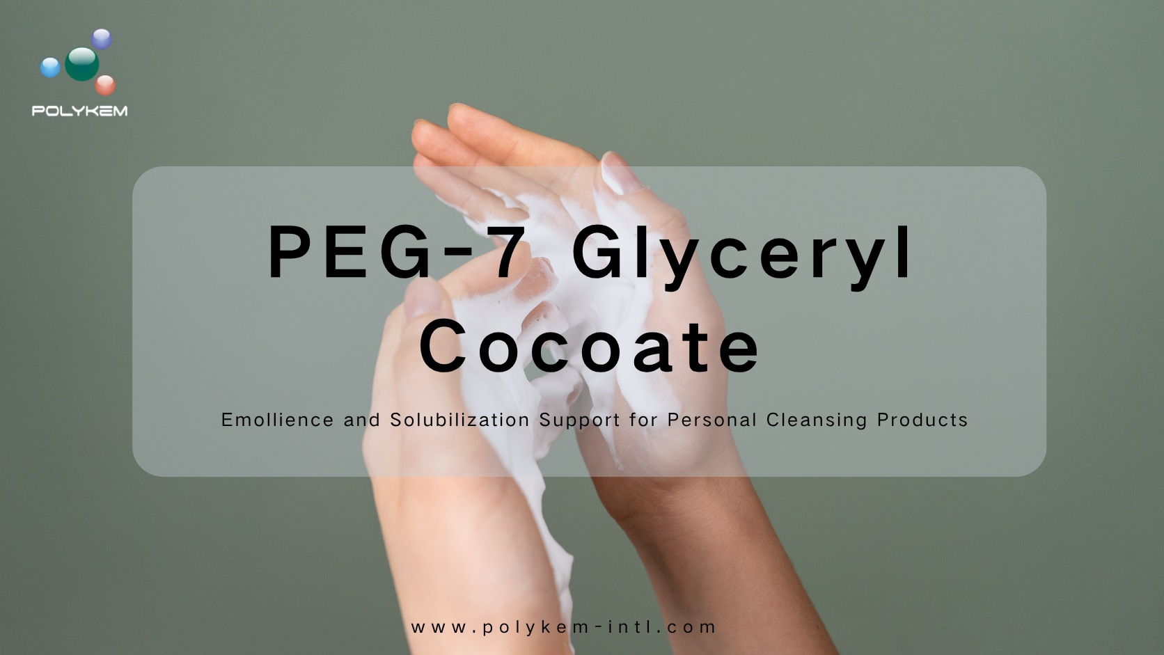 PEG-7 Glyceryl Cocoate kehapesu- ja meigieemaldajatele